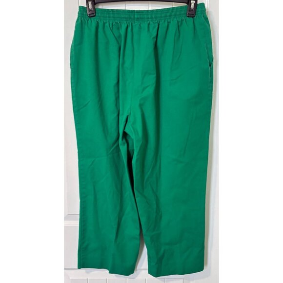Napa Valley Womens Green Pants Sz 18 Short Elastic Waist Pull On Travel Casual - Picture 2 of 9